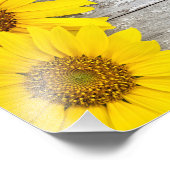 Impression Photo Fleurs de soleil sur une table (Coin)