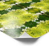 Impression Photo Fleurs d'hortensia abstraites vert chartreuse (Coin)