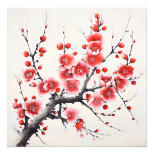 Impression Photo Fleurs en fleurs rouges