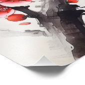 Impression Photo Fleurs en fleurs rouges (Coin)