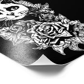 Impression Photo Fleurs Et Chat Gothique (Coin)