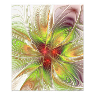 Impression Photo Fleurs imaginaires fractales douces et tendres