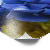 Impression Photo Fleurs Jaunes Bleues Avec Papillons (Coin)