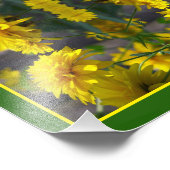 Impression Photo Fleurs Jaunes Dans Miroir Soleil Abstrait 8x10 (Coin)