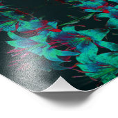 Impression Photo Fleurs Lys Bleues gouttes Abstraites 8x10 (Coin)