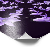 Impression Photo Fleurs Lys violettes Miroir Art Abstrait 8x8 (Coin)