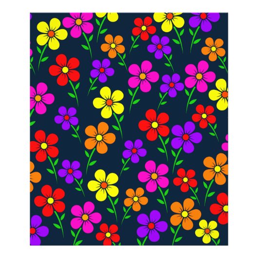 Impression Photo Fleurs multicolores motif floral (Devant)