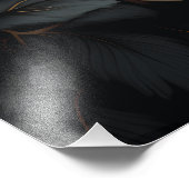 Impression Photo Fleurs noires et blanches (Coin)