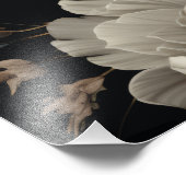 Impression Photo Fleurs noires et blanches (Coin)