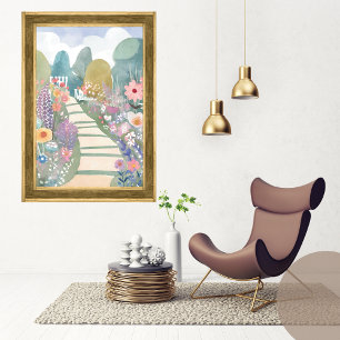 Impression Photo Fleurs partout sur l'aquarelle d'impression - Marc