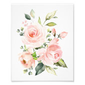 Impression Photo Fleurs roses, Fleurs Aquarelles, Nourriture pour f (Devant)