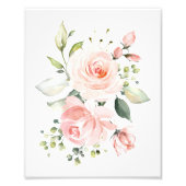Impression Photo Fleurs roses, Fleurs Aquarelles, Nourriture pour f (Devant)