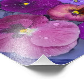 Impression Photo Fleurs sanseuses flottant dans le bain d'oiseau av (Coin)