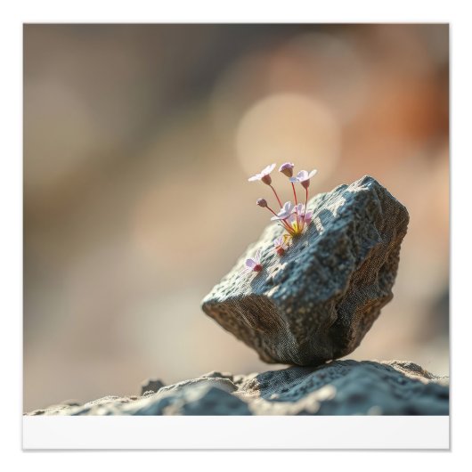 Impression Photo Fleurs sur Roche (Devant)