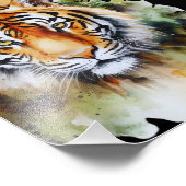 Impression Photo Fleurs Tiger Pastel Safari Aquarelle Savannah (Coin)