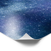 Impression Photo Fleurs tropicales, colibri, papillon et étoiles (Coin)