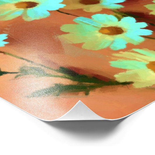 Impression Photo Fleurs Zinnia Elegans (Coin)