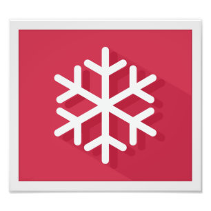 Impression Photo Flocon de neige blanc