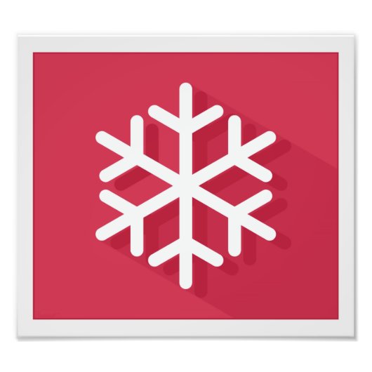 Impression Photo Flocon de neige blanc (Devant)