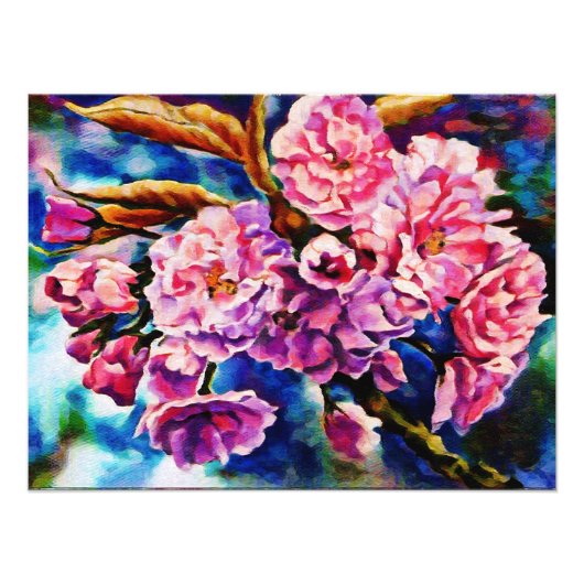 Impression Photo Floral en fleurs Sun Fuchsia Art rose (Devant)