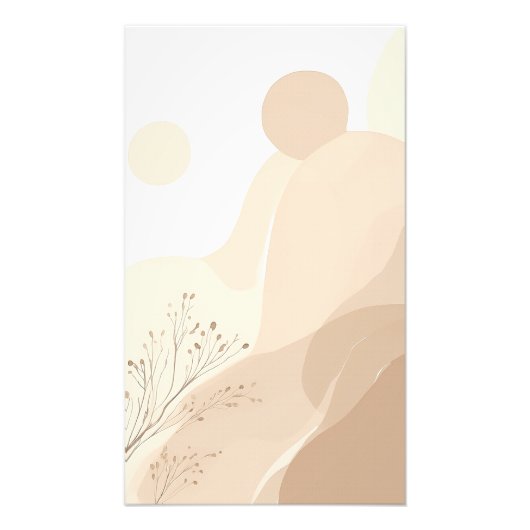 Impression Photo Floral Japandi Zen Wall Art | Sage Green Print (Devant)
