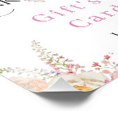 Impression Photo Floral Pink Gifts and Cards Baby Shower Sign (Coin)