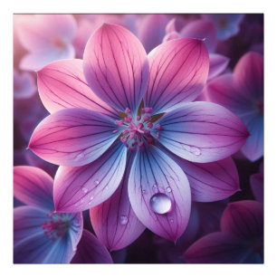 Impression Photo Floral rose et violet Lilac