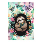 Impression Photo Floral Sloth Love pousse ici (Devant)