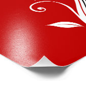 Impression Photo Flore rouge blanc et noire (Coin)