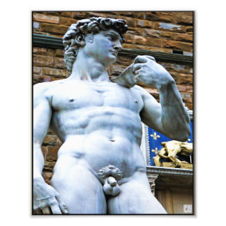 Impression Photo Florence Statue de David Avec Citation Amour