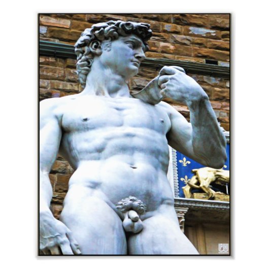 Impression Photo Florence Statue de David Avec Citation Amour (Devant)