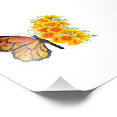 Impression Photo Flower Butterfly with Yellow California Poppy (Coin)