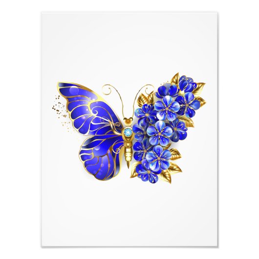 Impression Photo Flower Sapphire Butterfly (Devant)