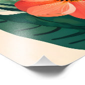 Impression Photo Flux de couleur vive : Fleur de Pêche et art Feuil (Coin)