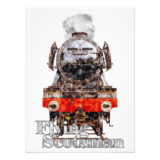 Impression Photo Flying Scotsman – Illustration de locomotive à vap