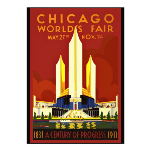 Impression Photo Foire mondiale de Chicago, 1933, (Devant)
