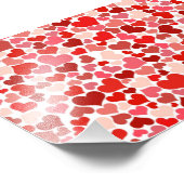 Impression Photo Fond de coeurs rouges mignons (Coin)