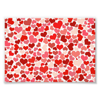 Impression Photo Fond de coeurs rouges mignons