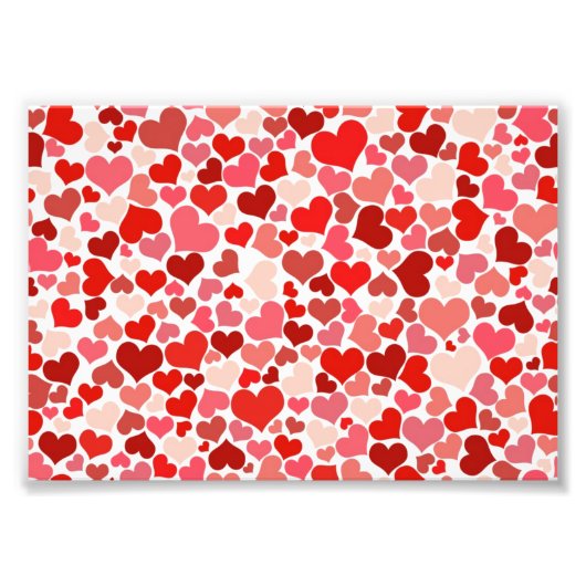 Impression Photo Fond de coeurs rouges mignons (Devant)