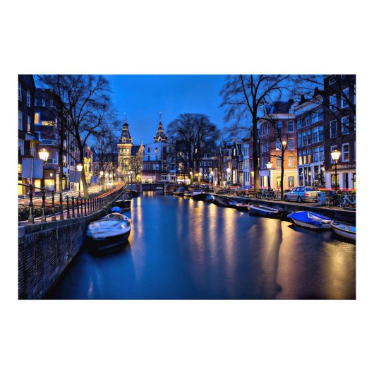 Impression Photo Fond d'écran de nuit Amsterdam-67657 (Devant)