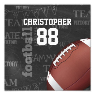 Impression Photo Football américain Personalized Chalkboard