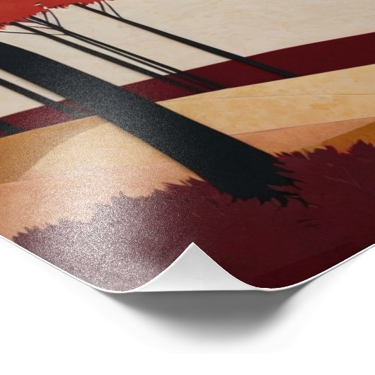 Impression Photo Forêt Crimson (Coin)