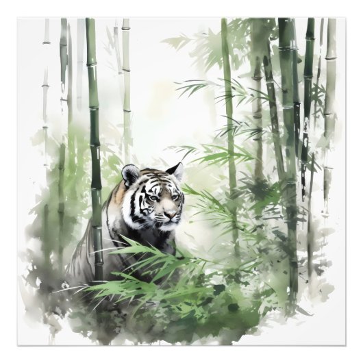Impression Photo Forêt de bambou vert tigre (Devant)