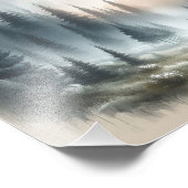 Impression Photo Forêt de Foggy Peinture paysagère (Coin)