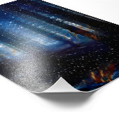 Impression Photo forêt de galaxie bois profond (Coin)