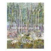 Impression Photo forêt d'hiver peinture aquarelle (Devant)