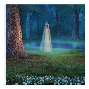Impression Photo Forêt Mystique la Nuit – Art Fantastique