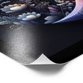 Impression Photo Forme 3D Abstraite Fleurs demi-lune Couleurs paste (Coin)