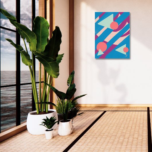 Impression Photo Formes d'huile géométrique palette vintage