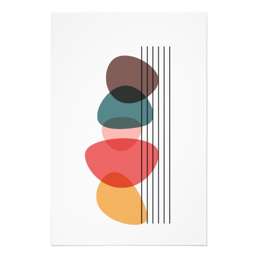 Impression Photo Formes organiques Composition artistique moderne (Devant)